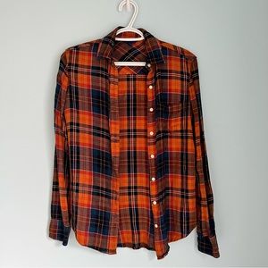 Aeropostale Long Sleeve Plaid Flannel Button Down Woven Shirt (XS)